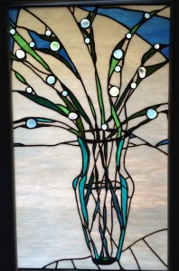 Stained Glass Vase of Flowers