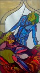 stained glass panel called three way blowjob with two interchangeable boy parts